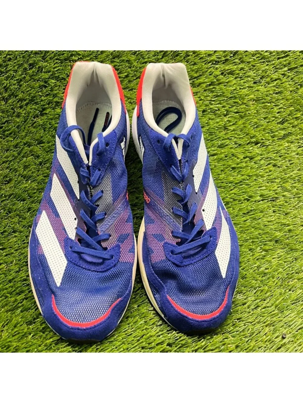 Adidas Adizero Adios 6 Mens Size 8.5 Blue White Athletic Running Shoes Sneakers